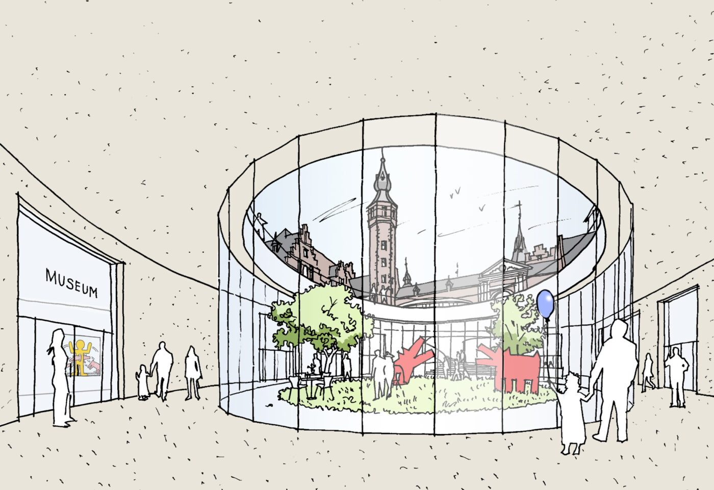 Public museum courtyard Sterckshof © Neutelings Riedijk Architects